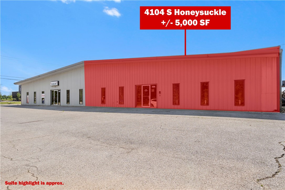 Position your business for success with this versatile +/- 5,000 SF office/flex/warehouse space in the rapidly growing Rogers market. Designed to accommodate a variety of industrial, service, office, or showroom users, the property offers a functional blend of professional office finishes and efficient warehouse capabilities. The space features a beautiful oversized reception area, open bullpen workspace, 7 private offices with the ability to easily add more, dedicated men's and women's restrooms, and a convenient kitchenette. The warehouse portion includes +/- 2,000 SF with impressive 20' center ceilings, 16' sidewall heights, and two overhead doors measuring 8'x8' and 12'x9' for flexible loading and operations. Additional features include a +/- 500 SF storage loft upstairs for added efficiency and storage capacity. Conveniently located just off W Pleasant Grove Rd with approx. 9,900 VPD and only 0.2 miles from 71B with approx. 23,000 VPD, providing excellent accessibility and visibility.