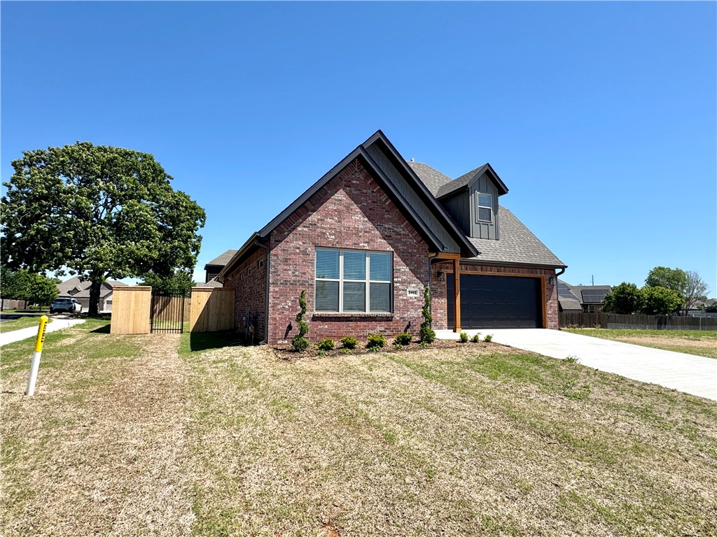 New construction home in Woodlands Crossing! Several of the features in this south facing home include upgraded 3 cm quartz counters throughout, upgraded tile, primary closet dresser, a designer brick fireplace, 4 disk lights in all of the bedrooms. Other amenities include custom cabinets with soft close hinges, stainless steel appliances with a designer gas range vented to the exterior, tall ceilings, low-e windows, designer lighting, luxury vinyl plank flooring, low-e windows, 2" faux wood blinds (not included on the small windows in the living room/primary bedroom), full privacy fence, full gutters with downspouts, irrigation system in the front and back w/ an exterior control, lots of trees and more! Preferred lenders are paying up to $5,000 toward closing costs, prepaids, or discount points.