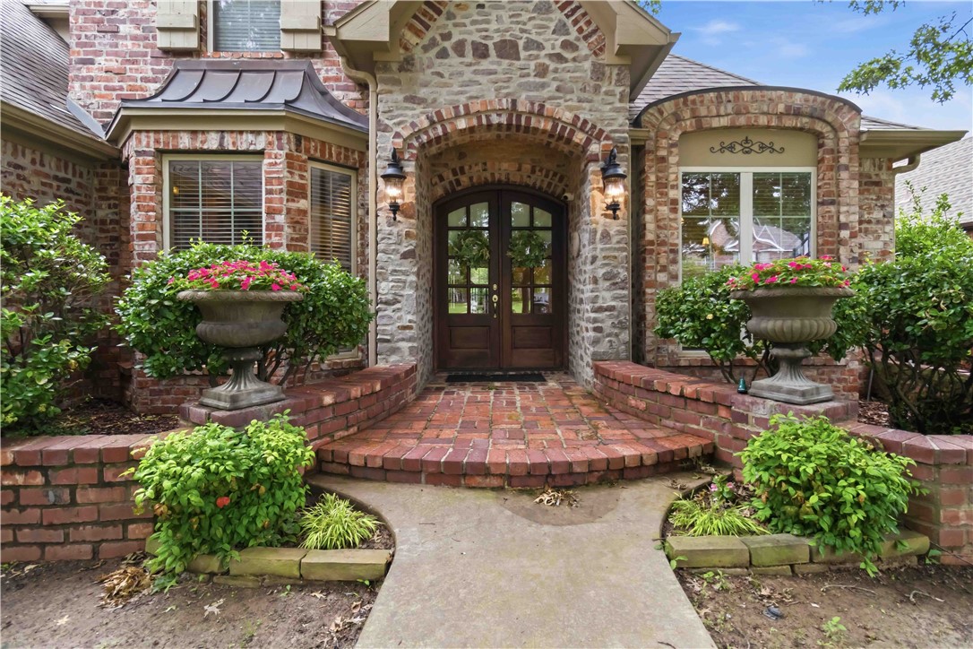 Beautifully maintained custom-built 4-bedroom, 3.5-bath home featuring a bonus room, office, formal dining room, and breakfast nook. Thoughtfully designed with several built-ins, abundant storage, and quality craftsmanship throughout. The spacious living area showcases a stunning brick gas-start, wood-burning fireplace. The primary suite offers radiant floor heating in the master bath for added comfort. Step outside to your private backyard oasis with a covered patio, pool, beautiful landscaping, sprinkler system, and a fenced backyard. Additional features include a built-in security system. Conveniently located near schools, shopping, dining, Pinnacle Hills, and walking/biking trails, this home offers the perfect blend of comfort, convenience, and privacy.