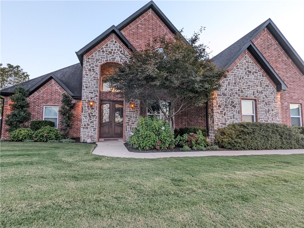 One-owner custom home nestled in a cul-de-sac overlooking the beautiful Otter Creek Subdivision! This gorgeous home boasts 4 spacious bedrooms, all with walk-in closets. The primary closet is the size of another bedroom! The home also has 3 full baths, a large eat-in kitchen, an office or formal dining with a beautiful stained coffered ceiling, high ceilings throughout and a large bonus room wired for surround sound! Enjoy an excellent outdoor area for entertaining with a partial covered patio that houses a built in grill, side burners and an outdoor living area. Spend your fall and winter warming up by the wood burning fireplace with built-in brick oven, large dining area and a large hot tub that can convey! There is an additional patio and privacy fenced area off of the oversized single car garage! Neighborhood amenities include sprawling walking trails, pickle ball courts, basketball court, swimming pool, pavilion and 3 stocked ponds! Agent owned.