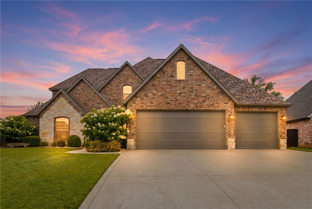Meticulously maintained. Situated on a quiet cul-de-sac in one of Bentonville's most desirable communities, you'll love being bikeable to Downtown Bentonville & the Walmart HQ, while also enjoying easy access to neighborhood amenities, top-rated schools, trails, upcoming Health Care Campus, & easy access to I-49! Everything you need is on the main floor. The main level features the primary suite + two addt’l bedrooms, & an office. The chef's kitchen is the heart of the home; tons of countertop space, double ovens, gas cooktop, pot filler, pantry, real hardwood floors, & ample cabinets. Fantastic flow for entertaining guests. Upstairs, has a bedroom & full bath + a second living space + media room. The covered patio allows for quiet moments in your level backyard. Over 600sq ft of walk-in storage.  Don't miss the central vac system, built-in speakers, crown molding & transom windows. A rare blend of comfort, convenience, & lifestyle in the heart of Bentonville.