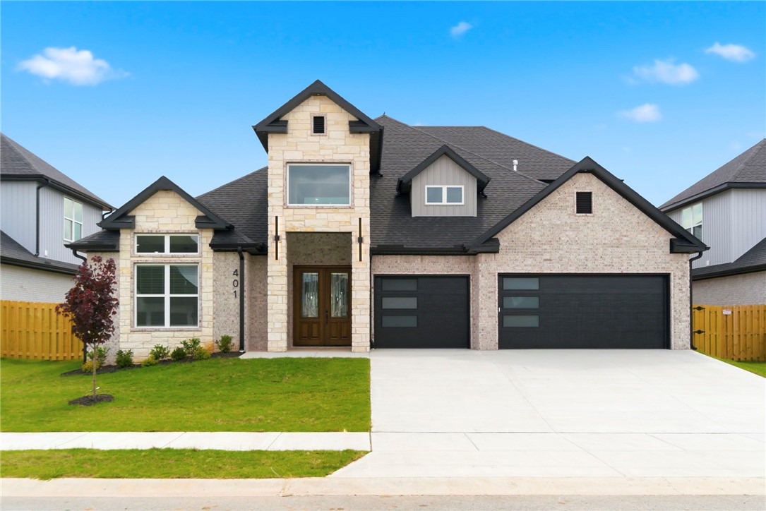 Welcome to the Cedar Plan, a 2-story, 5-bedroom,3.5-bath home built for luxury, function & flexibility. The main level has 3 bedrooms & 2 1/2 baths.  Upstairs, 2 more bedrooms and a full bath. The oversized 5th bedroom can function as a bonus/media room & is prewired for 7.1 surround sound with vented closet for media gear. There is also a loft, perfect for an office. The elegant 8' tall double front doors open to a light filled foyer & living area with 2-story ceilings with oversized 6' windows, fireplace, hardwood floors & 8' interior doors on the main level. The kitchen features an island & cabinets to the ceiling. The primary suite includes spacious luxury dual closets with built-ins. Also: Cat-6 wiring, USB/USB-C outlets & energy efficient Solarboard attic. Enjoy the neighborhood pond w/ park benches & a dog park. Neighborhood amenities coming soon include a pool, playground, clubhouse with fitness room & dog wash. Seller offering $10,000 Buyer Incentives + Preferred Lender offering up to  $7500 Lender Credits