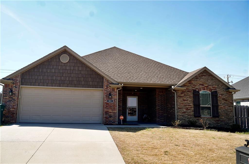 Located at 381 Holly St in the heart of Centerton, this pristine 2020-built single-family residence offers three spacious bedrooms and a suite of modern upgrades designed for effortless living. Perfectly positioned for convenience between Highway AR-102 and Kimmel Road, the home is within walking distance of Walgreens and features premium enhancements including a Vivint smart security system, a front storm door, and custom master closet shelving. With durable epoxy-coated flooring in both the garage and patio and a manageable lot that balances outdoor enjoyment with low maintenance, this property represents a top-tier rental opportunity in a prime Northwest Arkansas location.