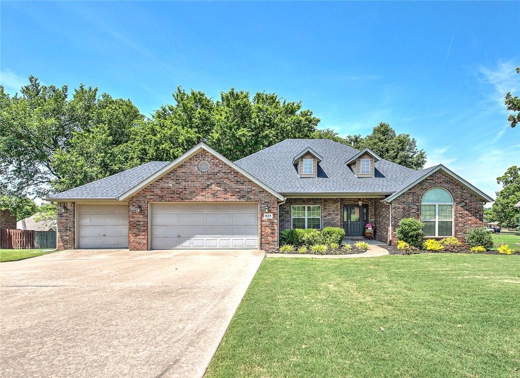 Tucked among the trees on a beautifully fenced .60-acre lot, this inviting split floor plan offers the perfect mix of comfort, charm, and convenience. Featuring a spacious primary retreat and three generously sized secondary bedrooms, there’s room for everyone to spread out and feel at home. The light-filled kitchen shines with crisp finishes and an abundance of cabinetry for exceptional storage and functionality. Step outside to the expansive double decks and unwind while taking in breathtaking sunset views through the trees — your own private backyard escape. Major updates include a brand new roof and gutters installed May 2026, hot water heater replaced 2025 for added peace of mind. Enjoy the serenity of country-style living while being just 20 minutes from the Walmart Home Office, shopping, dining, and entertainment. Community pool and playground nearby add even more to love!