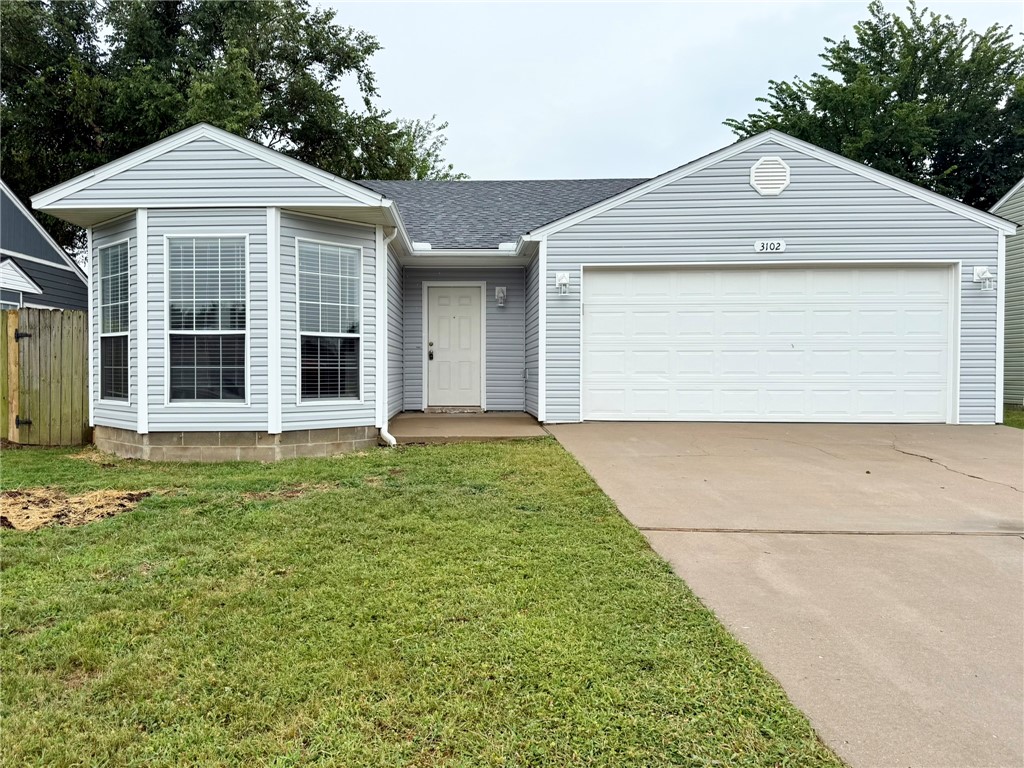 Fresh Paint in this 3 Bedroom, 2 bath home near Walmart Home office/ISD, Crystal Bridges and I-49. Fresh paint, wood style vinyl plank flooring throughout. Living room features a vaulted ceiling, kitchen has a great bay window in the eat in kitchen, new range, dishwasher and over range microwave. 2 car garage and fully fenced in back yard. Pets negotiable with additional pet deposit and pet rent.