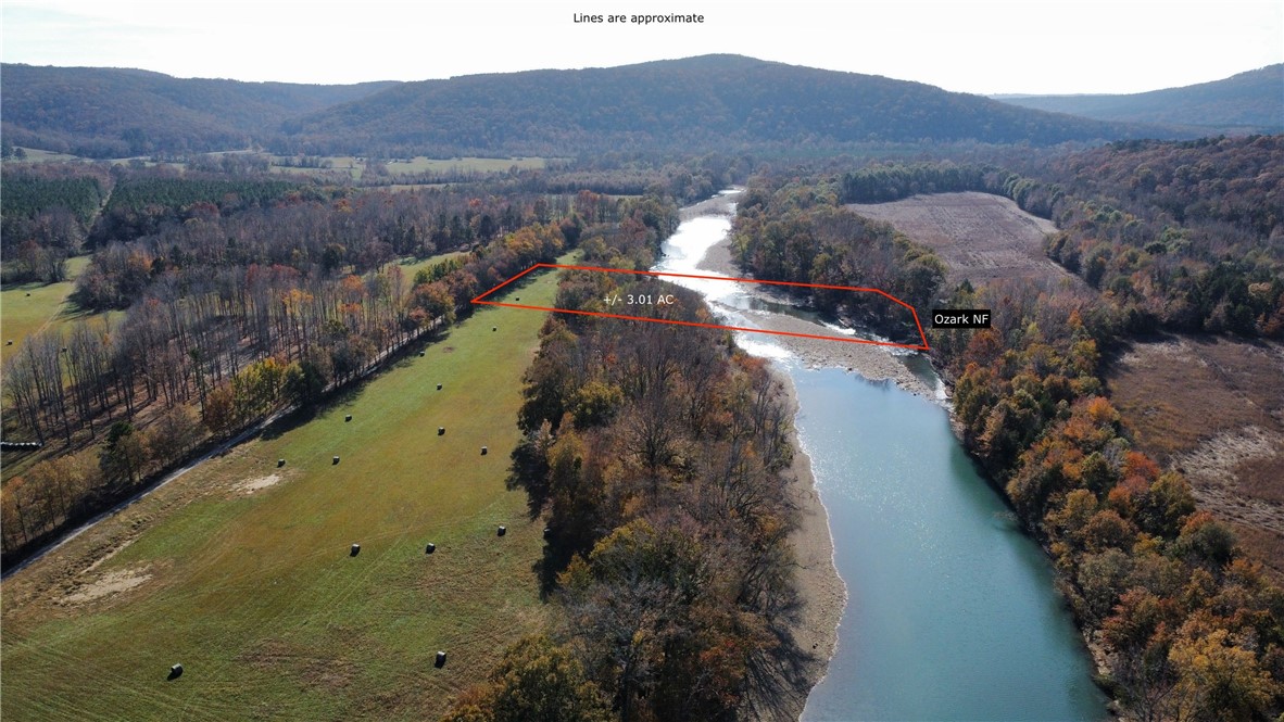 Surveyed 3 acre Mulberry Riverfront lot with +/- 170 ft of river frontage on one of the Mulberry river’s best floating stretches. Water and electric at the road with deeded access via shared gravel road. Just 13 miles north of I-40 on scenic Hwy 23. Enjoy Ozark National Forest views, waterfront serenity, and the sound of the river from your future deck or cabin site. A rare chance to own prime riverfront property in the Ozarks.

Up to +/- 9 additional acres available on the river, inquire for more information.