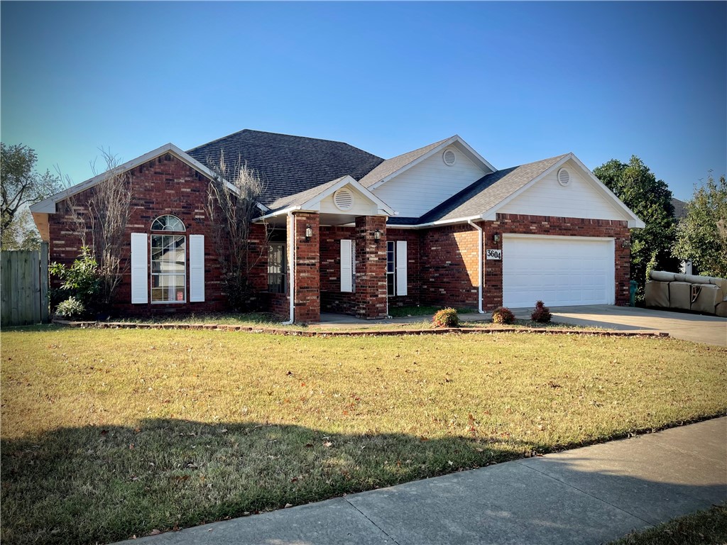 Location, location in established Cambridge Park sub. Close to schools, shopping, I49 and the walking
trails,  park & playground. 2 living areas. 12ft ceilings in living room. Cathedral ceiling in family room
w WB Fireplace. Open Concept. Lg kitchen w eating space & bar. HUGE outdoor space w large multi-level
deck.  .Oversized garage plus pull down attic. 50 gal gas water heater.