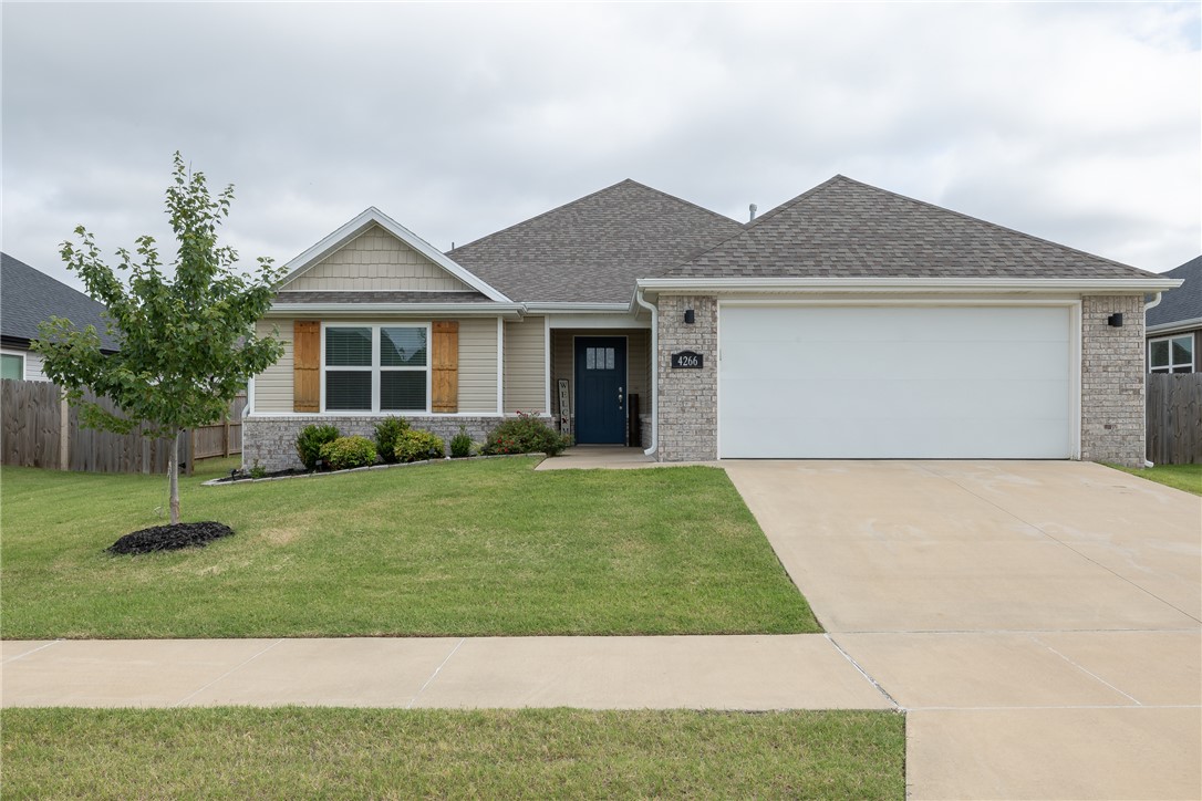 Better than new ADORABLE one level home in West Fayetteville's Towne West S/D!  2,041 heated and cooled sq ft offers 4 bedrooms, 2 full bathrooms, open eat in kitchen to living, and separate laundry.  Amenities include luxury vinyl plank flooring, 2" faux wood blinds, zero entry (no steps into the home), white cabinetry, gray quartz, covered patio, privacy fenced backyard, and a 2 car garage.  Washer, dryer, and refrigerator convey!!  This home is close to schools, shopping, and the trails system and is immaculate condition!!