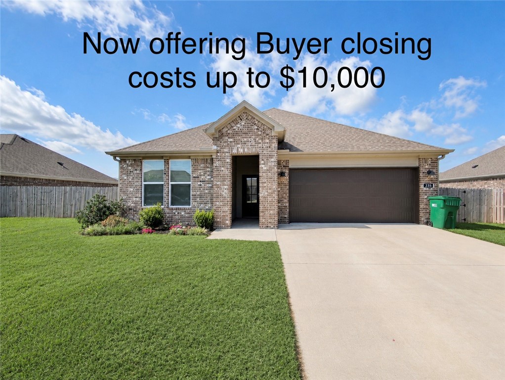 Move in, turn key! Check out this 4 bedroom home in Farmington all on one level! The Laredo plan is a favorite, and With 4 bedrooms, 3 bathrooms, and an office, this home has a ton to offer! With added smart home technology features allowing various lighting, garage, door lock, and thermostat controls, you will have easy access and added safety. The open kitchen and living room offer plenty of space to entertain, and the spacious foyer is an inviting touch. With luxury vinyl flooring throughout, full brick exterior, covered back patio, and upgrades throughout, this home is a must see! Up to $10,000 in buyer incentives being offered!