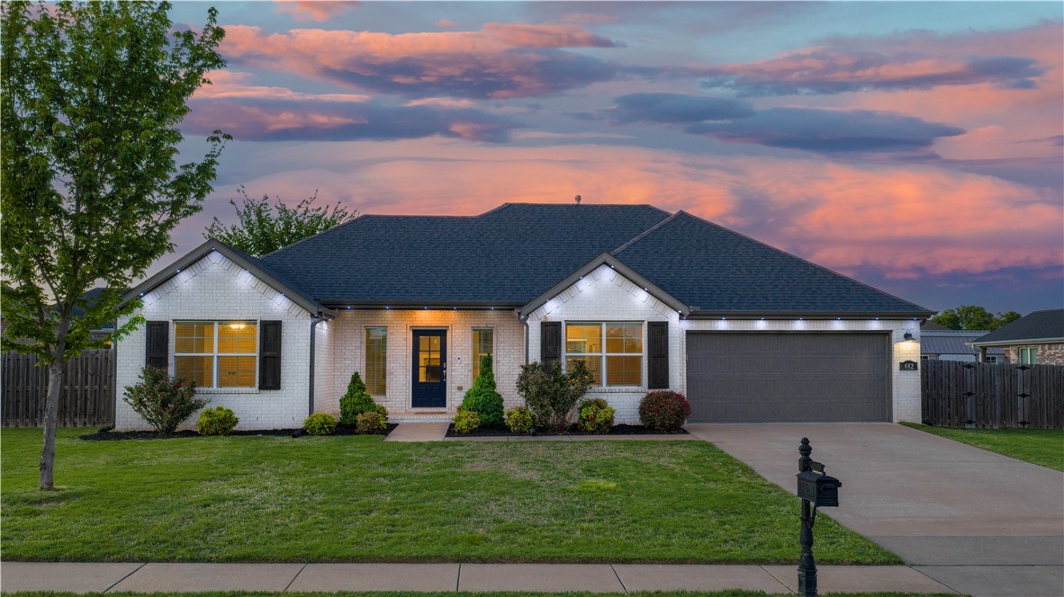 Located just 5 minutes from Farmington High School and nearby shopping and dining. This well-maintained 3 bed, 2 bath home offers 1,790 square feet of comfortable living space in a convenient location. Inside, you’ll find and open layout with a spacious dining area and durable LVP flooring throughout, ideal for everyday living. The primary suite stands out with a vaulted ceiling accented by wood beams, creating a warm and inviting retreat. Enjoy the extended patio where you will have more than enough room to entertain guests. This home stands out on the street with the Jellyfish exterior lighting system that is fully customizable for any occasion or holiday. You also get a Moore ecowater softener system and a Vortex whole home surge protector. This home qualifies for an RD loan, offering a great opportunity for eligible buyers. Don’t miss out on this home in a great subdivision.