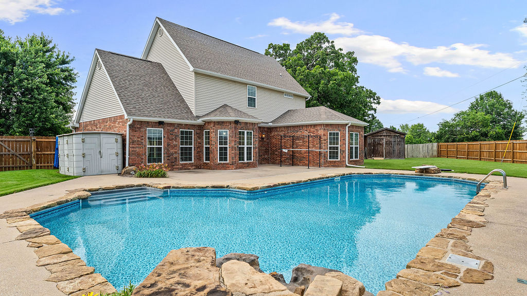 Make this summer one to remember in this beautiful 2-story Fayetteville home! Featuring 4 bedrooms, 2.5 bathrooms, and generous living spaces, this home offers the perfect blend of comfort and functionality. Step outside to your own backyard retreat with a sparkling in-ground pool, ideal for entertaining, relaxing, and enjoying warm Arkansas evenings with family and friends. With plenty of room both inside and out, this home is ready to fit your lifestyle while providing convenient access to Fayetteville's shopping, dining, parks, and the benefits of Farmington School District! This is a great one and price to sell!