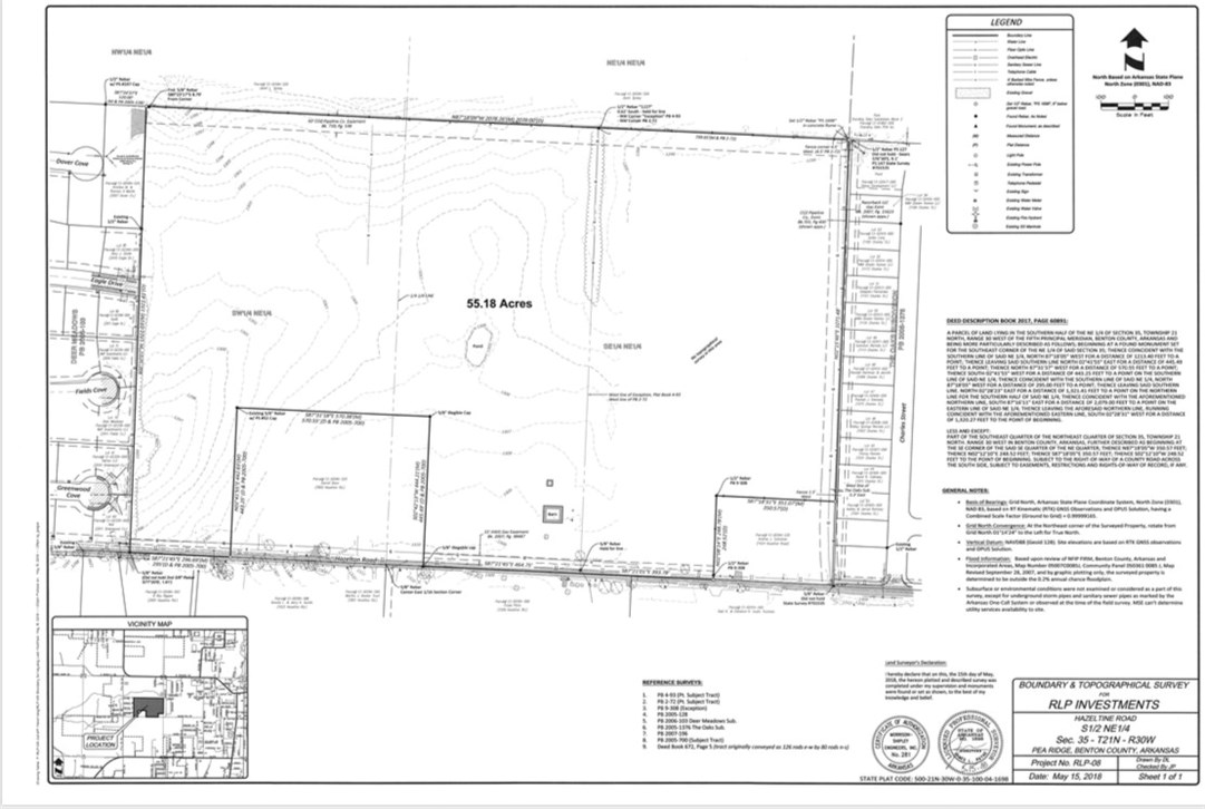 Amazing development opportunity!!!! Subdivision adjoins new school! Children can walk to school! Prime location!!!! We have approved plans from the city for this 159 lot subdivision in Pea Ridge! You could buy today and break ground tomorrow!