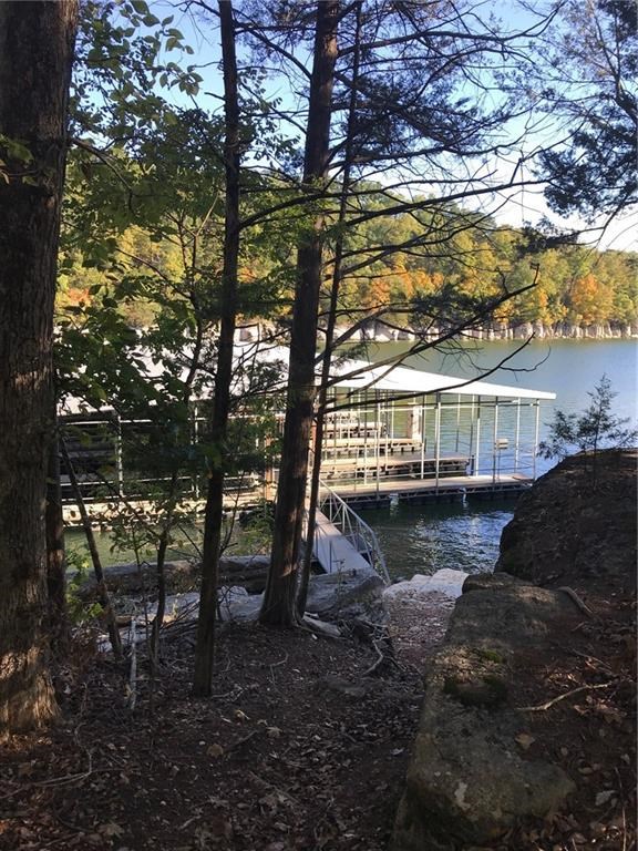 Treed,across the street, View of Beaver Lake. Beautiful-large Community boat dock-2 slips available to purchase.( $15k each or $25k both).  Gorgeous Lot Surrounded by Trees.  227' front facing the lake. Nice community Development with paved roads. Build your dream home. 2,000 ft minimum home.Covenants are attached to mls, along with plat...