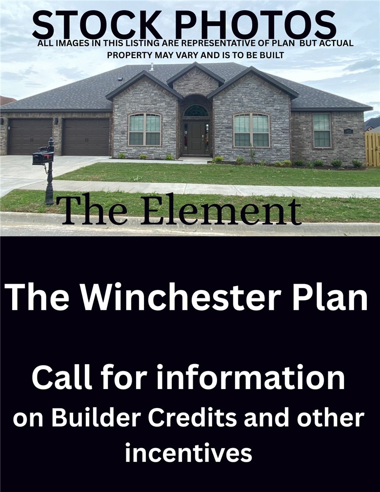 Welcome to Sunrise Homes and the Winchester Floor Plan.  The Winchester is a beautifully crafted 4 bedroom, 1 level home. Discover the charm and elegance of this spacious house. Step through the front door and be greeted by an inviting living room adorned with a beautiful fireplace, creating a cozy atmosphere to enjoy on chilly evenings. Seamlessly connected, the living room leads to an elegant dining room, ideal for both formal dinners and casual family meals. The fully equipped kitchen boasts modern appliances and ample counter space, simplifying meal preparation and serving. With 4 comfortable bedrooms, each filled with natural light and space, this house offers a tranquil haven. The primary bedroom serves as a true retreat, featuring a spacious en-suite bathroom with a walk-in shower and ample storage. The remaining three bedrooms share a conveniently located full bathroom on the same floor. Take advantage of the April incentives of $4,000 builder credit and up to $3,500 preferred lender credit.