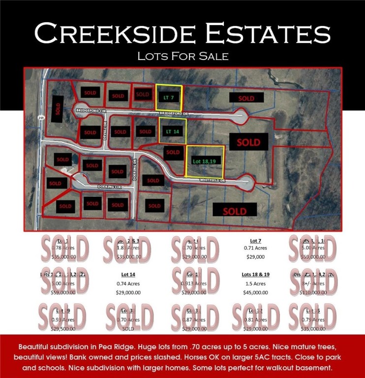 Creekside Estates Pea Ridge - Land