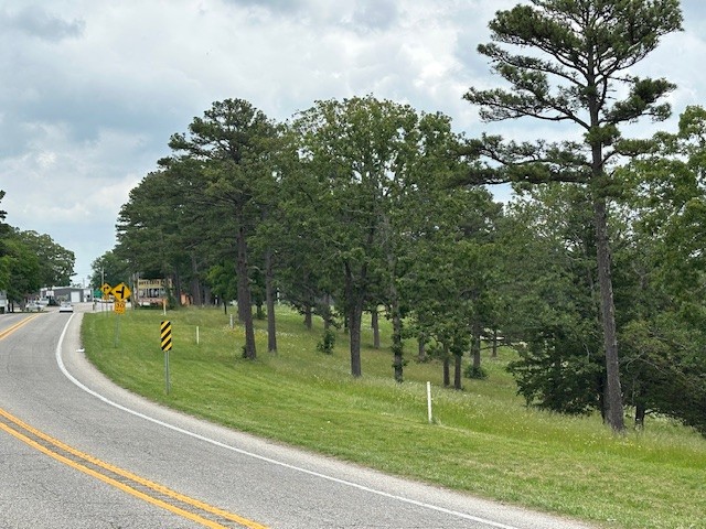 A high visibility 16.40 acre tract featuring 285' frontage on high traffic Hwy 62 corridor with city water in Historic Eureka Springs, Arkansas. This site features a combination of land area inside and outside city limits. Approximately 2.79 acres with 285' Hwy 62 frontage lies within City of Eureka Springs, Zoned C-2-C Commercial. City water line runs along frontage of this portion.  Approximately 13.61 acres lies outside city limits and is unrestricted. C-2-C Commercial Zoning allows for a variety of commercial and residential uses.
Two existing 8' x 20'  billboard faces, one facing westbound and one facing eastbound, offer opportunity for added annual income. Call agent for details. Ownership of subject property includes a partner who is a licensed Arkansas real estate broker.