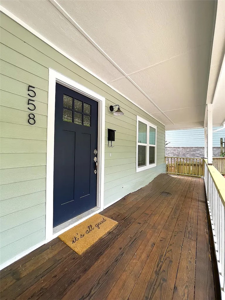 Fully-updated, move-in ready 2/2.5 duplex in the heart of Fayetteville! Main level features living and kitchen areas as well as a half bath, perfect for entertaining guests. Both bedrooms and full bathrooms are located on the downstairs second level. Property comes unfurnished with all appliances included for tenant use as well as two parking spaces (additional street parking available). Backyard is fully fenced with a private deck, separate from the attached unit. Less than 2 miles from the University of Arkansas and closer to prime shopping and dining. Privately managed and pet-friendly. Schedule your showing today!