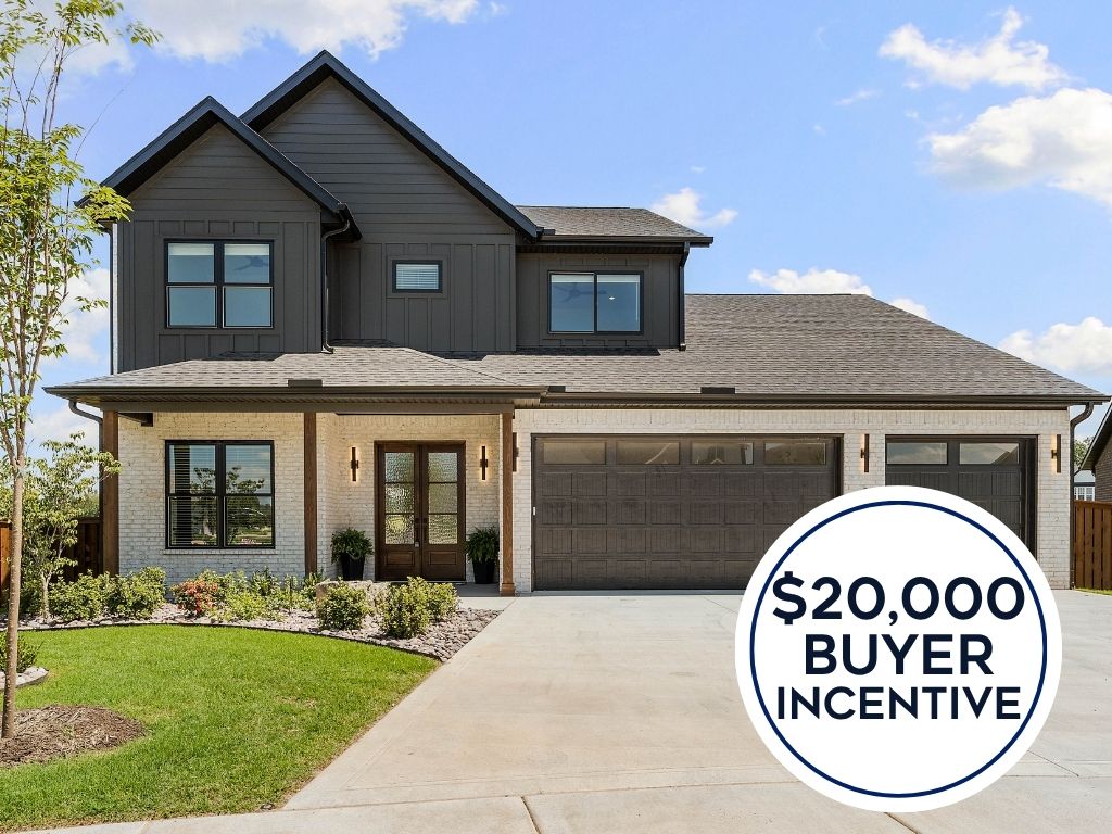 **BUILDER OFFERING $20K TOWARD BUYER INCENTIVES!** Fabulous new Construction in Bentonville’s newest subdivision of Aurora! Quality built with beautiful modern fixtures and features throughout. Great floorplan with 4BRS, 3.5Bas. Master Suite on Main level. Interior features include stunning accent walls, custom cabinets, quartz counters, hardwood floors, and modern light fixtures. Open living area to kitchen featuring gas cooktop and top of the line appliances. Office or great flex room down, Upstairs game/media room wired for sound or optional bedroom. Smart home Electronics package, security system and professional landscape package included. Covered back patio to enjoy year-round and three car garage. Neighborhood amenities to include 2 Pools, Playground, Sports Court, and Open-Air Clubhouse!