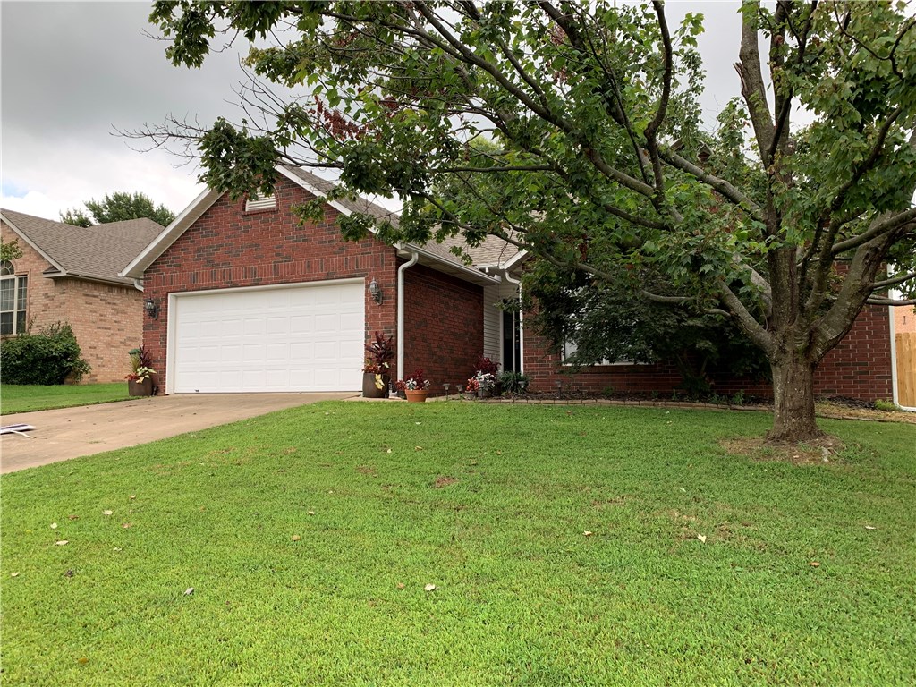 All brick home in phenomenal location! Bentonville school district. Wood laminate floors throughout living area, ceramic tile in wet areas, the 3 spacious bedrooms have carpet.  This home is close to everything!  Master suite has built in desk, master bath features walk in shower, jetted tub, and his and hers closest as well as double vanity and toilet closet.  Covered back patio with ceiling fan to extend your living/entertaining space.  Great fenced in backyard, new roof 2020, new fence 2020.  Well maintained and easy to get anywhere in NWA. No showings until October 2nd. Fridge is included in rent. Any/all pets to be considered by owner. Provide type, breed, size, age, and additional details as needed on application.