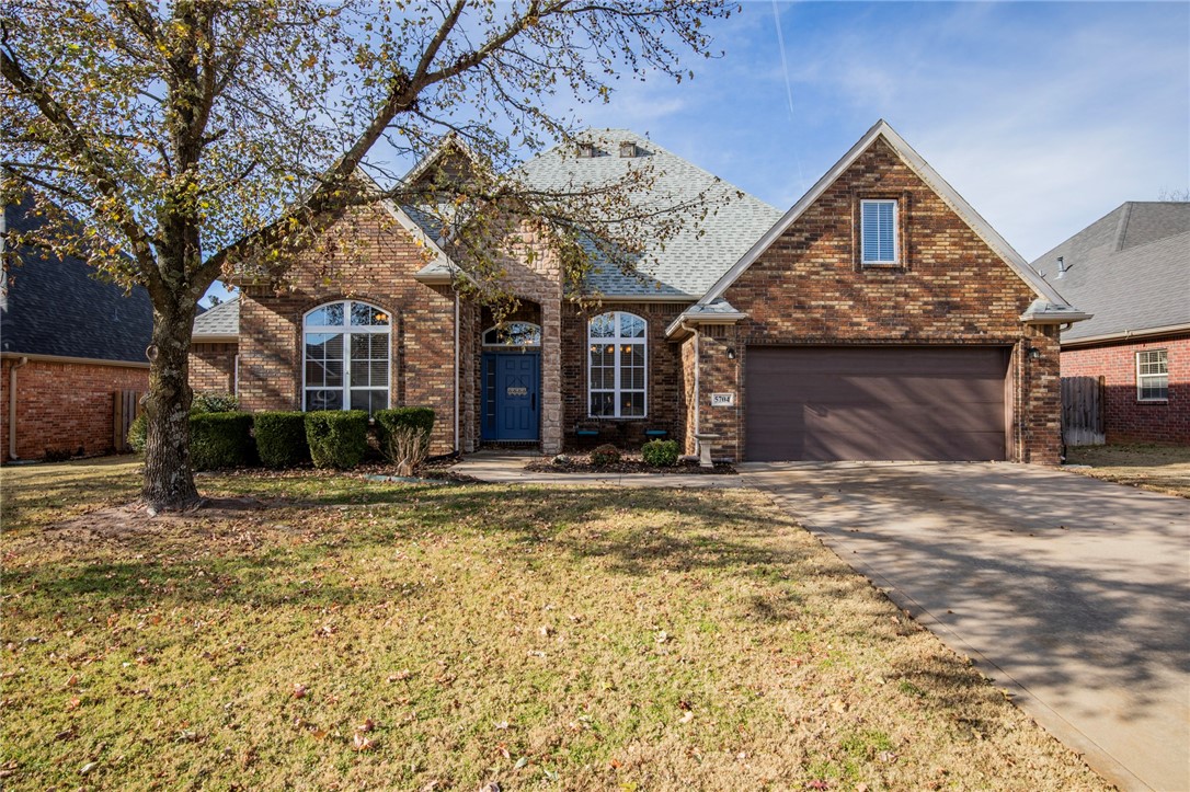 Seller offering $5,000.00 Buyer concession to use however they would like. Great one-level home with 4 bedrooms, 2 living areas, formal dining, private office, and beautiful built-ins! Located in fabulous southwest Rogers with an absolutely unbeatable location near Promenade, Pinnacle Hills, top schools, and I-49. European-inspired design features an open, family-friendly floor plan ideal for entertaining, with 12’ ceilings, hardwood floors, and stained concrete. Gourmet kitchen with breakfast area opens to the main living space, plus a second family living /sunroom just off the living area. Split bedroom design offers privacy. Recent updates include roof only 5 years old and brand-new HVAC in 2025. Spacious backyard with privacy fence and storage shed. Must-see home in a close-knit neighborhood!