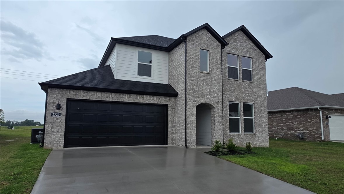Sold before print! Notable Naples plan in Huber Place in Bentonville, AR! Each home will feature a modern electric fireplace with a poplar mantle and LVP flooring throughout the first floor with carpet on the stairs and upstairs. You’ll find a ceiling fan in all bedrooms and the living room! These homes will be complete with quartz kitchen counters, 42-inch cabinets, and stainless-steel appliances! Primary bath features quartz counters, double sinks, and a walk-in shower! The secondary bath will have a walk-in shower; third bath will have a tub/shower combo. The Naples plan includes a game room upstairs! Home will have a Garage Door Opener, landscape package, with Brick and siding exterior per plan. These 2 Story homes will have a combination of Brick and/or Hardie® on the front, sides and back. Homes in Huber Place are located within the city limits of Centerton with a Bentonville address and zip code of 72713. Property owners are considered a citizen of Centerton and all that applies. Subject to change.