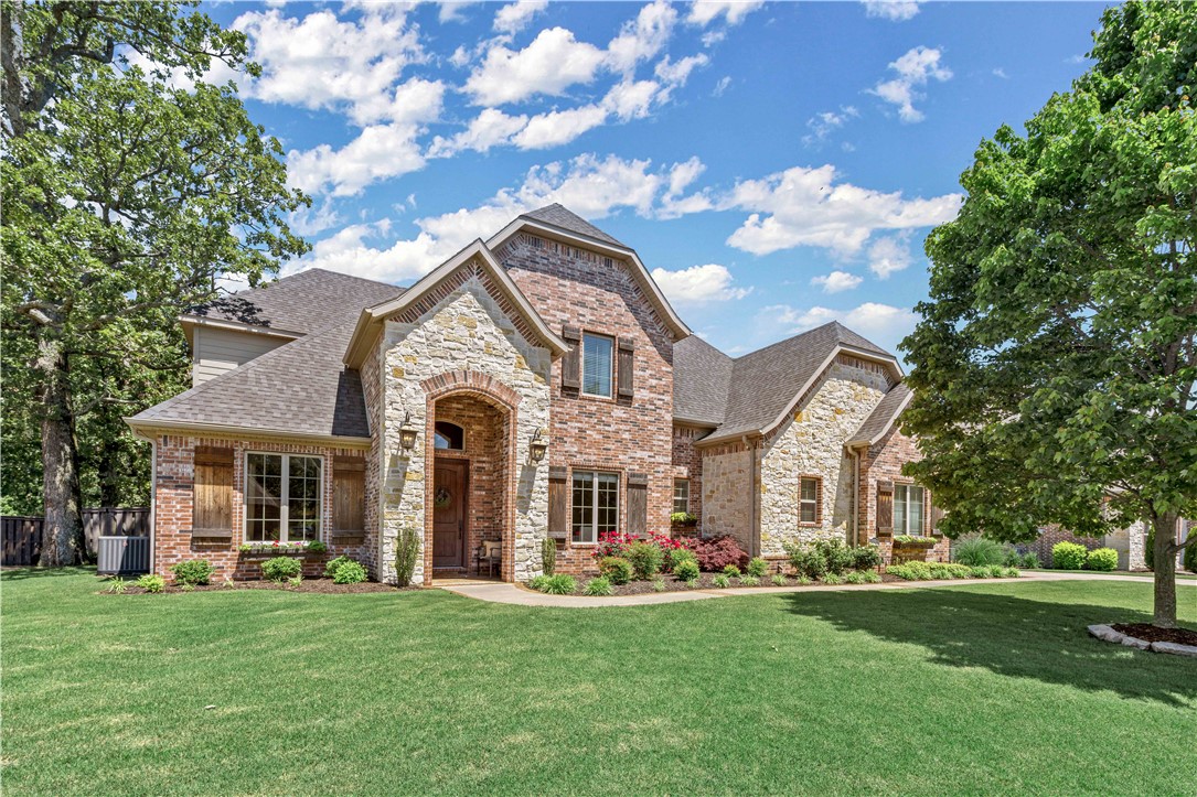 Immaculate, quality home, located on private .80-acre lot in desired, gated Oak Tree. Downstairs features open kitchen and living, formal dining, custom office, primary bedroom w/ on-suite bathroom. Kitchen boasts full pantry, double ovens, vented hood, gas cooktop, pot filler, & large island for entertaining. Spacious laundry room w mud/room lead to 3-car garage w/ in-ground storm shelter. Upstairs features three spacious bedrooms plus full recreation room with wet bar. Oversized fenced lot offers outdoor patio, wood burning fireplace, raised gardens, fire pit and in-ground saltwater gunite pool with waterfall. Home features surround sound and security system. Large HVAC upgraded in 2021. Oak Tree is a gated neighborhood featuring a clubhouse, business and fitness center, pool, and tennis/basketball courts. Everything inside and outside of home can convey for a separate price on a bill-of-sale (excluding primary bedroom furniture and chest in upstairs bedroom). All offers will be reviewed as they are received.