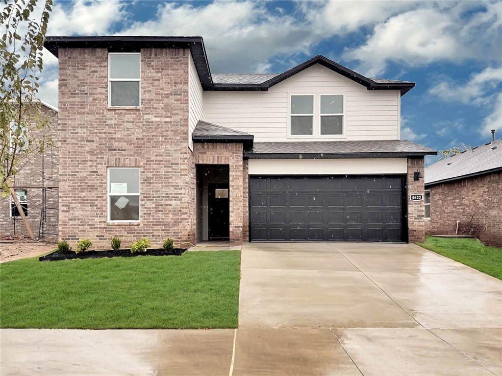 The Miraculous Mitchell plan in The Element, in beautiful Fayetteville, AR! This home offers 4 bedrooms and 3 full bathrooms! Upon entering, you’ll find a spacious living room and kitchen with a dining room! The kitchen features beautiful quartz countertops, a gas range, and pantry. The primary bedroom and ensuite are located on the first floor. The primary bath features quartz countertops with double sinks and a walk-in shower! Upstairs, you’ll find a game room, perfect for entertaining along with bedrooms 3 & 4 with another full bathroom! Each home will have LVP flooring throughout the first floor, with carpeted stairs and carpet in all upstairs living areas. Upstairs wet areas will have LVP flooring. The exterior will feature brick and Hardie® siding per plan and a covered patio per plan. Homes in this neighborhood are equipped a programmable thermostat which allows you to effortlessly control your environment with the touch of a button. Landscape package! Garage Door opener! Taxes and parcel number TBD.