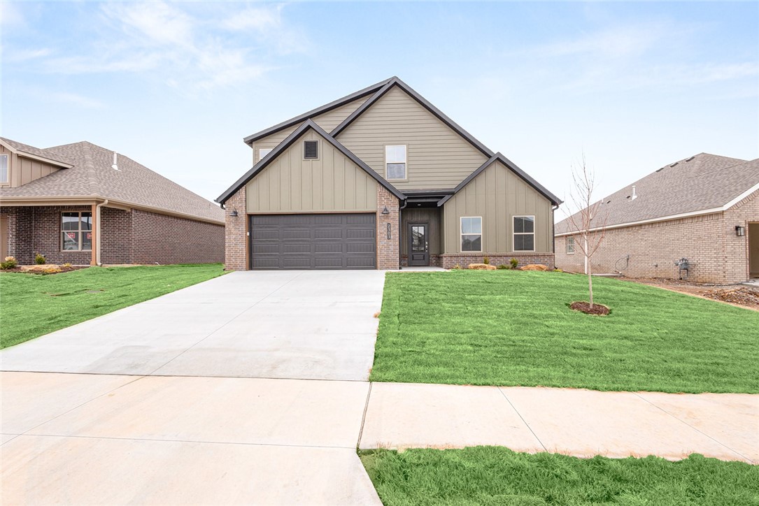 Beautiful New Construction Home in Heritage Ranch Subdivision! This 2,148 SF home has 4 bedrooms, spacious open living, abundant storage and large covered patio. Foyer entry welcomes you in with garage access to the right and guest bedroom and bathroom to left. The living room boasts vaulted ceilings and a fireplace feature, along with great natural light. Gorgeous LVP flooring throughout the living areas. The kitchen is open to living and dining, perfect setup for everyday and entertaining. A massive pantry offers amazing storage space. Bright dining area with backyard views. The primary suite is a spacious and relaxing retreat with attached bath featuring a large shower, soaking tub and WIC connecting to laundry. Upstairs are two guest bedrooms and guest bath. Covered patio is an excellent outdoor living space and enjoy your yard space. Located next to Schools, Aquatic Center and Parks. Nearby John Brown University and historic Downtown.