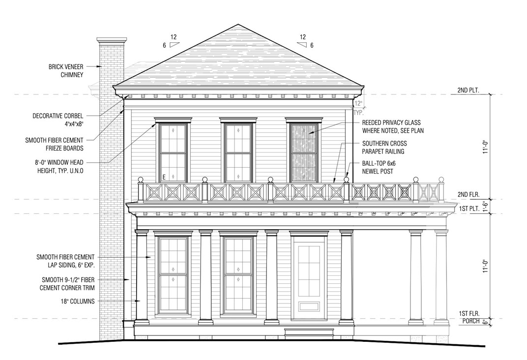 Presenting the Ellie Grace at Park Springs. A to-be-built luxury home on one of the last remaining lots adjacent to Park Springs Park. This listing includes the lot and full architectural plans; construction contract with Mark Russell Homes to be executed separately, with completion anticipated late 2026. The Ellie Grace is a 2,300 SF residence with 3 bedrooms, 2.5 baths, and an attached three-car garage—designed specifically for this site and neighborhood. Thoughtful customization is available for qualified buyers. The design draws on classic proportions: 11-foot ceilings on the main level, 10-foot ceilings upstairs, a columned wraparound porch, and a south-facing screened porch off the kitchen for three-season living. Interior finishes include aluminum-clad wood windows, SubZero and Wolf appliances, custom millwork throughout, and wide plank white oak flooring. Morning coffee on the porch. Evening walks to the Square. This is the lot—and the home—you've been waiting for.