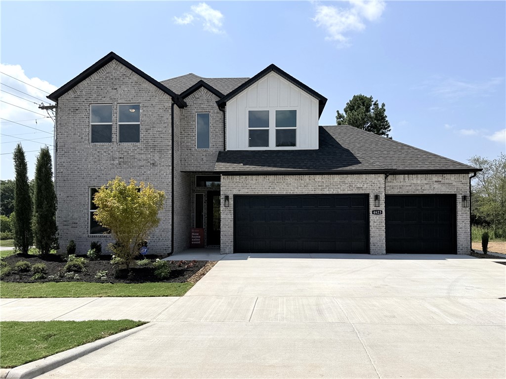 The Seiver plan in Hughmount South, in beautiful Fayetteville, AR! This two-story plan offers 4 bedrooms, 3 full bathrooms, and an upstairs game room! Upon entering, you will find a spacious open kitchen and living area with a beautiful, modern electric fireplace with a poplar mantle! The kitchen features quartz countertops, 42-inch cabinets, tile backsplash, and a gas range! This home will feature LVP throughout the first floor, and carpet on stairs and in all upstairs bedrooms and common areas! Each bedroom and the living room will have a ceiling fan. The primary suite features stunning beams, and a beautiful ensuite with a walk-in shower and freestanding tub! Each home in Hughmount South offers a 3-car garage, 4-sides brick with siding per plan, and a covered patio per plan. These homes feature LED lighting throughout, and a high efficiency AC with a programmable Wi-Fi thermostat. Taxes and parcel TBD.