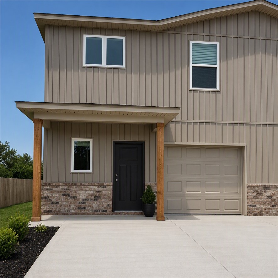 Move in ready - available now! Introducing The Stockwell, a beautifully designed two-story duplex located in a newly developed community. This modern home offers three spacious bedrooms and two and a half bathrooms, providing the perfect blend of comfort and style. The bedrooms are situated upstairs, offering a peaceful and private retreat, with the master suite featuring generous closet space. The other two bedrooms are equally spacious, ideal for family or guest use. The main floor is home to an open-concept living area, perfect for both relaxing and entertaining. A convenient half bath is located downstairs for added convenience. The well-equipped kitchen boasts sleek countertops, modern appliances, and ample storage. With a one-car garage for secure parking and extra storage, The Stockwell is both practical and stylish. Located in a vibrant, growing community with easy access to local amenities, parks, and schools, this home is the perfect choice for those seeking a comfortable, low-maintenance lifestyle.