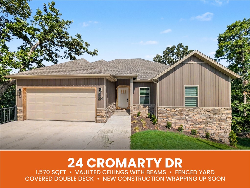 Welcome To Your Next Home. Get Ready To Fall In Love With 24 Cromarty Dr! This Spicy 3 Bedroom Beauty Offers A Seriously Great Layout Of Space That Will Make You Swoon. Step Inside And Look Up — The Vaulted Ceiling In The Living Room Will Soon Be Decked Out With Gorgeous Beam Treatments. You Will Love The Ultimate Privacy Of The Split Floorplan. Calling All Chefs: The Kitchen Is An Absolute Dream Featuring Custom Cabinets Topped With Your Choice Of Stunning Quartz Or Granite Counters. It Also Will Offer A Chic Tile Backsplash, Sexy Under Cab Lighting, A Roomy Pantry, Bar Seating For Entertaining, And A Cozy Eat-In Dining Area. Retreat To The Incredible Primary Suite Where Luxury Awaits. A Dual Vanity, A Jaw-Dropping Full Custom Tile Shower, And A Nice Walk-In Closet Tucked Right Into The Primary Bath. Sip Your Morning Coffee Or Evening Cocktails On The Fabulous Covered Back Deck..Which You Get Not One, But Two Levels Of! Come See!