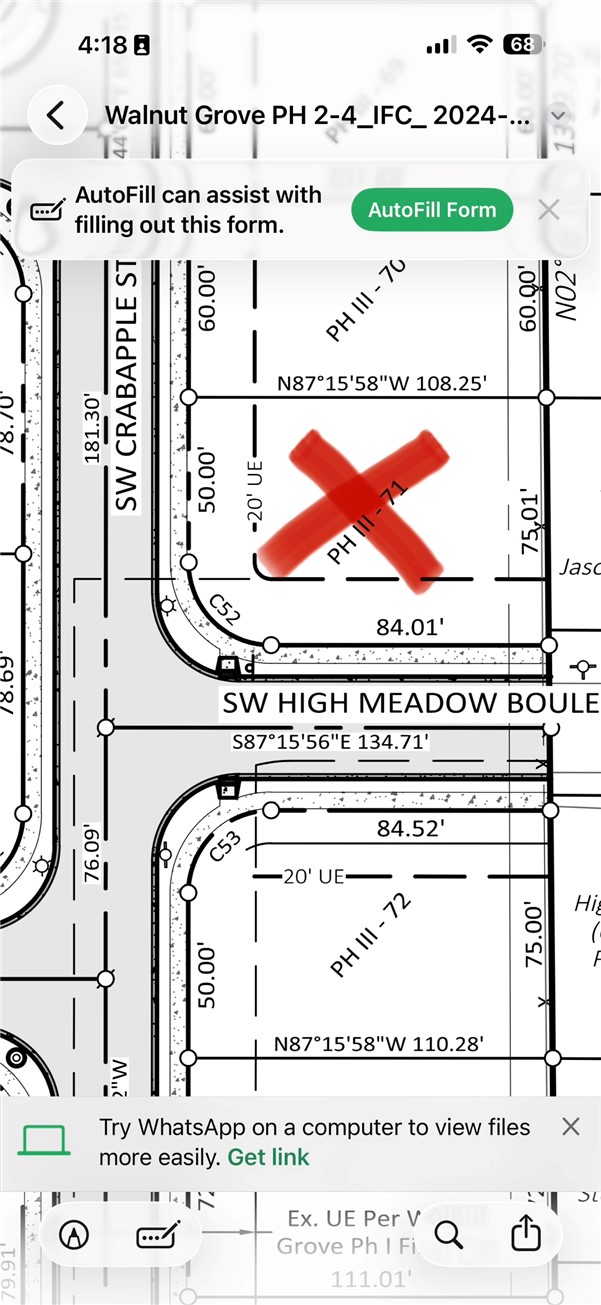 Empty lot

Cross reference Listing #1349255