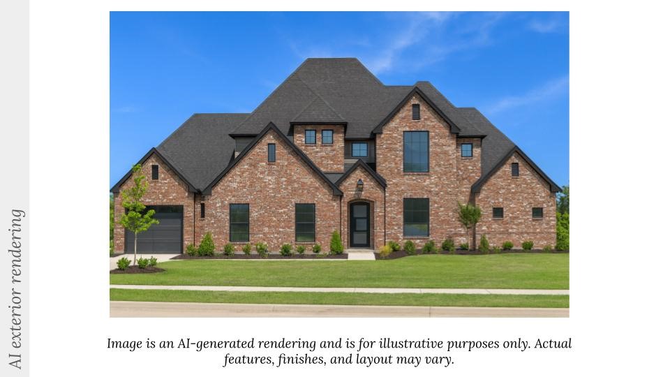 Welcome to this stunning new construction home in the highly desirable Scissortail subdivision, designed to offer both luxury and functionality for modern living. This thoughtfully planned residence features 5 spacious bedrooms, 4.5 bathrooms, a dedicated home office, and a large bonus room, providing flexible space for work, play, and entertaining. The open-concept living areas flow effortlessly, while the three-car garage offers ample storage and convenience. Luxury touches continue in the private primary suite, complete with his-and-hers closets and a well-appointed en-suite bath designed for comfort and style.
Step outside to the covered back patio, perfect for year-round enjoyment, featuring a built-in outdoor grill, ideal for hosting gatherings or relaxing evenings at home. Best of all, buyers have the opportunity to customize finishes to suit their personal style, making this home truly their own. Located in Scissortail, this property blends quality craftsmanship, modern design, and luxurious amenities.