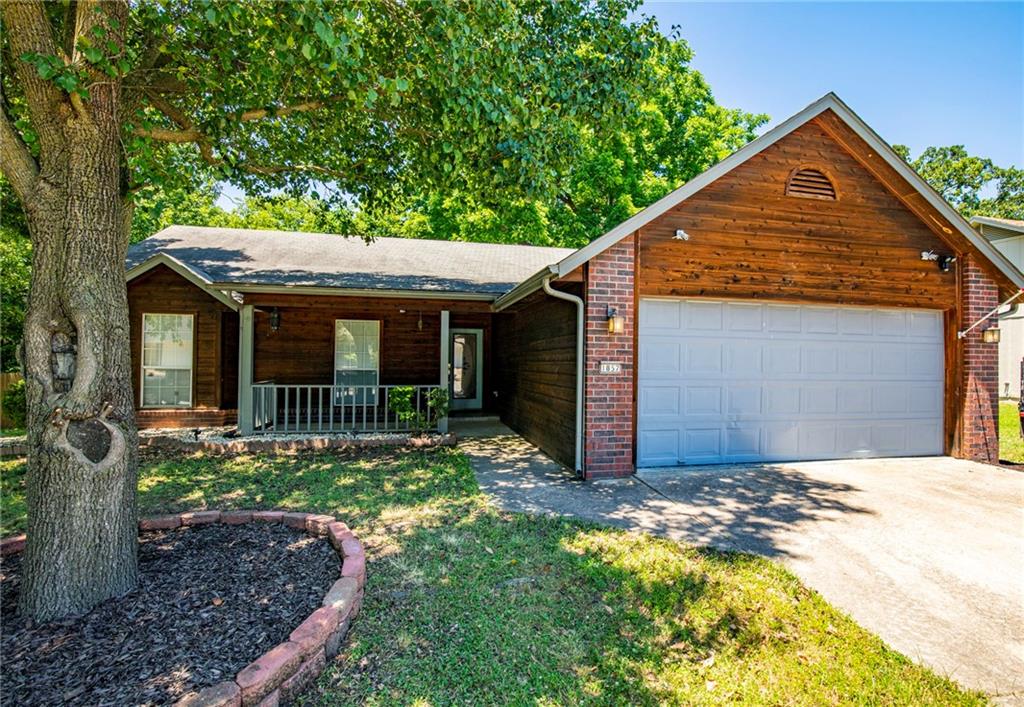 Welcome to Willow View Estates.  Great 3 bedroom, 2 bath home with 1477 sqft. Split floor plan. Living room has wood burning fireplace. Large primary bedroom with bath. Fenced in back yard for entertaining. Home is close to Shopping center and U of A and other schools.