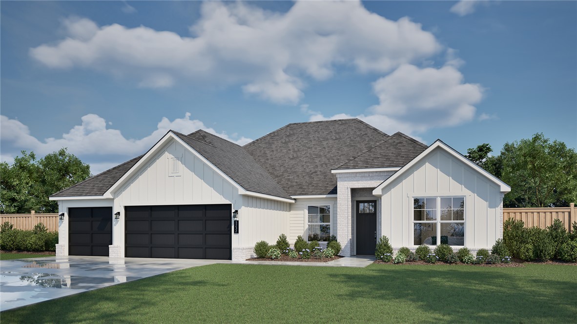 Welcome to the Blake, a beautiful one-story ranch style home with many personalization options. This floor plan is 2,491 sq ft with 4 bedrooms, 3 bathrooms, and a 3 car garage. You’ll walk through the entry way into an open concept living room, kitchen, breakfast nook, and dining room. This plan includes a beautiful Estate kitchen with upgraded appliances & built-in bookshelves around the fireplace. Off the entryway is a hallway that leads to two bedrooms and one of the bathrooms. Bedroom 4 is located just off the living room and has an en-suite bathroom & walk-in closet. Past the kitchen is small privacy hallway that leads to the primary suite with a beautiful en-suite bathroom and a large walk-in closet. A huge back porch is perfect for all outdoor activities and entertainment. Each of our floor plans include ceramic tile, crown molding, gas fireplace, granite in kitchen and bathrooms, stainless steel appliances, walk in closets, blinds, gutters, front privacy fence, front landscaping, and sodded yard.