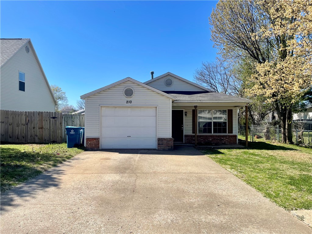 Prime Bentonville location with easy access to everything the area has to offer! Conveniently situated near the new Walmart campus, Orchards Park, Crystal Bridges, the Amazeum, and Memorial Park, with Downtown Bentonville just a short drive away and quick access to I-49. This 2-bedroom, 2-bath home features a comfortable living area, functional kitchen, and a formal dining room that could easily serve as an office, flex space, or den to fit your needs. Enjoy outdoor living with a welcoming front porch and fenced yard, which are perfect for relaxing or entertaining. A 1-car garage adds everyday convenience, while nearby bike trails make it easy to enjoy all Bentonville has to offer. With its versatile layout, desirable location, and approachable price point, this property presents a strong opportunity for buyers. Homes in this area with similar access and features are increasingly hard to find. Don’t miss the chance to own in one of Northwest Arkansas’s most sought-after locations.
