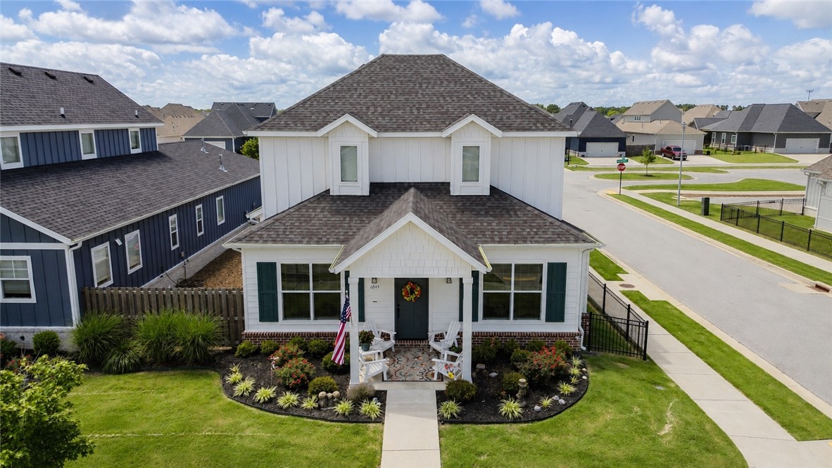 Like-new home in desirable Cottages at the Park subdivision. Built by Landmarc Custom Homes, with 4 large bedrooms/3.5 bathrooms, flex room, plus a spacious open concept living/dining/kitchen area. The Foxmore floor plan provides ample space for families, entertaining guests, and options for working from home. Features include; engineered hardwood floors, custom kitchen cabinetry, 10' ceilings and 8' doors downstairs, fully insulated 2 car garage, tons of storage, covered porch and patio overlooking the corner lot. Additional amenities include POA maintained lawncare, Community Pool/Clubhouse, and direct access to the 120 acre Shaw Family Park with tennis courts, dog park, playgrounds, splash pad, fishing ponds and miles of walking/biking trails. Come see this one today!