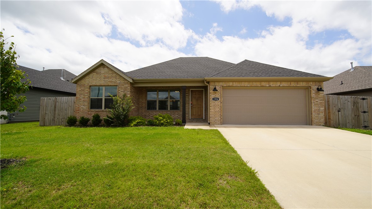 Welcome to Endura Park in charming Siloam Springs, where comfort, style, and community come together in this beautifully designed Mayberry Plan. Offering 3 bedrooms, 2 bathrooms, and 1,589 square feet of thoughtfully crafted living space, this brand-new home features granite countertops, custom cabinetry, and an open-concept layout perfect for everyday living and effortless entertaining. The spacious kitchen island serves as the heart of the home, ideal for casual dining and gathering with family and friends. Enjoy the added benefits of resort-style community amenities, including a sparkling pool and playground. Don't miss the opportunity to make this exceptional new home yours! Schedule your private tour today!