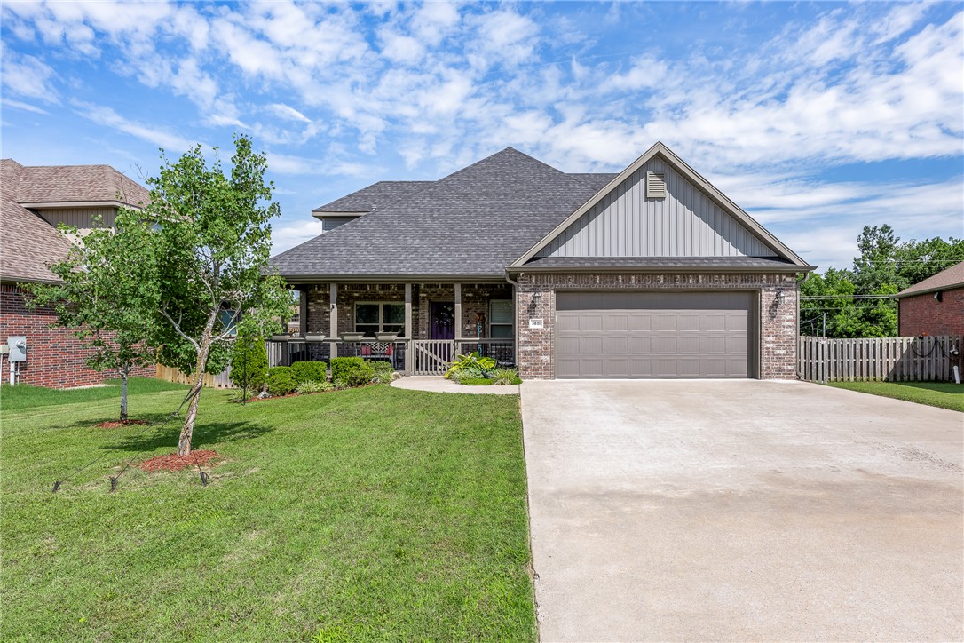 Built in 2020, this well designed 4-bedroom, 2.5-bath home offers 2,404 sq ft of comfortable living space with stylish modern touches throughout. From the inviting covered front porch to the covered back deck and extended patio, this home is designed for both relaxation and entertaining. The thoughtful floor plan provides spacious living areas, abundant natural light, and a seamless flow for everyday living. Enjoy added privacy and scenic views with community green space and trail located directly behind the home, creating a peaceful backdrop to your outdoor living area. More trails coming! (See attachment). Combining contemporary style, functional space, and a desirable setting, this home is ready to welcome its next owners. Don't miss the opportunity to make it yours!