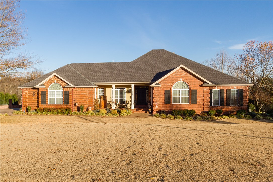 Well maintained home in East Fayetteville sits on 2 acres & offers amazing views to enjoy spectacular sunrises.  Outside area offers 3 different patio areas & beautiful heated/saltwater pool surrounded  by a wrought iron fence.  Inside this 4800+ s.f. home you will love the beautiful eat-in kitchen w/ custom soft close cabinets, granite counters and more!  Beautiful built-ins throughout this entire house, walk-in closets & TONS of storage space.  Walkout finished basement has so much to offer...Family room, bonus room that is great for 5th bedroom and game room with pool table.