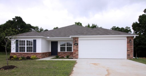 This brand new 1,640 square-foot, 4 bedroom, 2 bath home has easy-to-care-for hard-surface flooring throughout. Be the first to occupy this spacious split floorplan nestled between rolling pastures in Bethel Heights. Convenient to JB Hunt, Tyson, Lowell, and downtown Springdale. Enjoy a vaulted living room ceiling leading into a roomy, eat-in kitchen. Check out all of the 3 and 4 bedroom homes available for rent in this neighborhood. For a limited time, $500 off first month's rent on all four bedrooms!