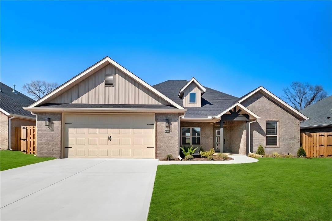 A beautifully designed 4-bedroom, 2.5-bathroom split floor plan that blends style and functionality. The open-concept kitchen and living area create a warm, inviting space perfect for gathering with family and friends. The primary suite is a private retreat, featuring a tray ceiling, a beautifully tiled shower, double sinks, and a spacious walk-in closet.  Don’t miss your chance to own a home in this sought-after community!