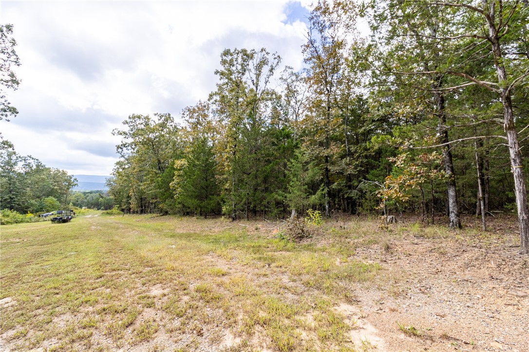 Build-ready 6.25-acre parcel on Thompson Bay Road in New Blaine. Electricity on property. Water meter in place — lines to run to build site. Wave fiber internet available. Storm shelter on-site. Perc test passed. These are the items buyers typically spend thousands putting in place after the fact — they're already here. Thompson Bay Road frontage. Near Shoal Bay Recreation Area. Access to Ozark National Forest trails. Lonesome D and Sorghum Hollow horse camps nearby. Lake Dardanelle within reach. Paris School District. $59,900.