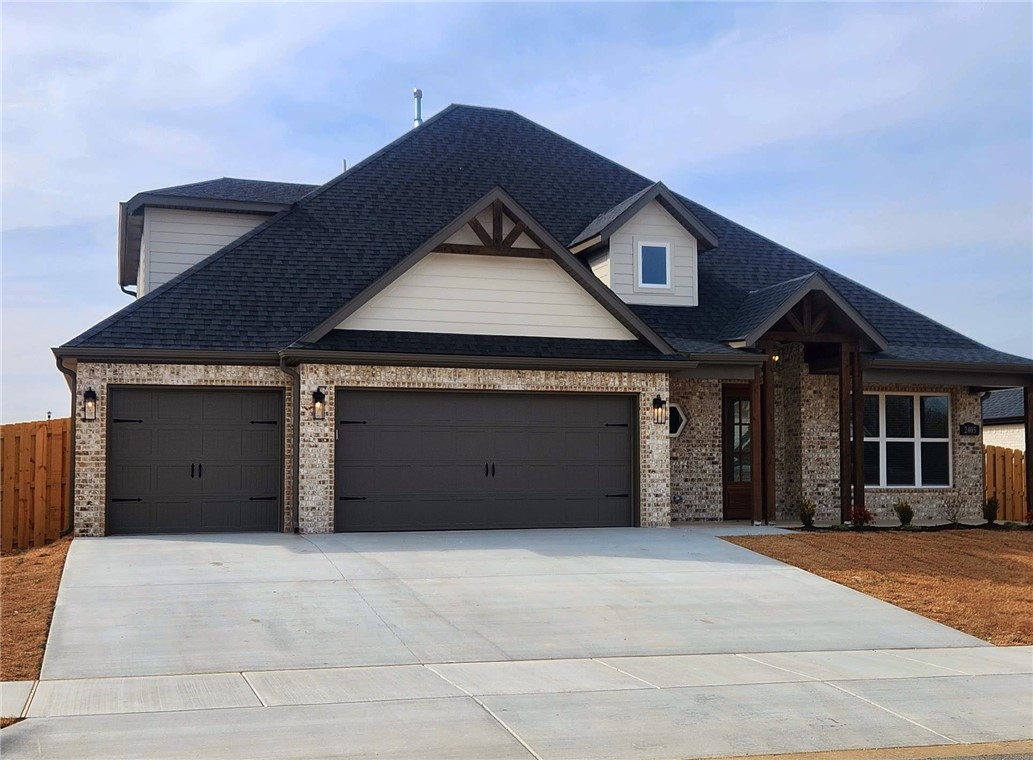 The "Cash" floorplan -all are invited to experience a truly modern design and quality finish-out to go with an extremely practicable price point.  Currently $212per sqft makes this the best value in NWA. Come see for yourself - from the curb you will see Brick, Stacked stone, Cement Siding or Hardie Board in all styles and designs making each home a unique experience and gives a tremendous first impression.  Come drive this neighborhood and notice the "fountained" open area for dog-walking or running. Splish-Splash in the sparkling neighborhood pool.  The Home's interior is exceptional in design and feel with so endless custom features - the custom cabinets, countertops, and fixtures are the kinds found in luxury homes coming with much higher price tags.  No septic tank or lateral lines.  Move in Ready. For a limited time, builder is offering $2500 toward closing costs! Photos are of a similar staged model home.