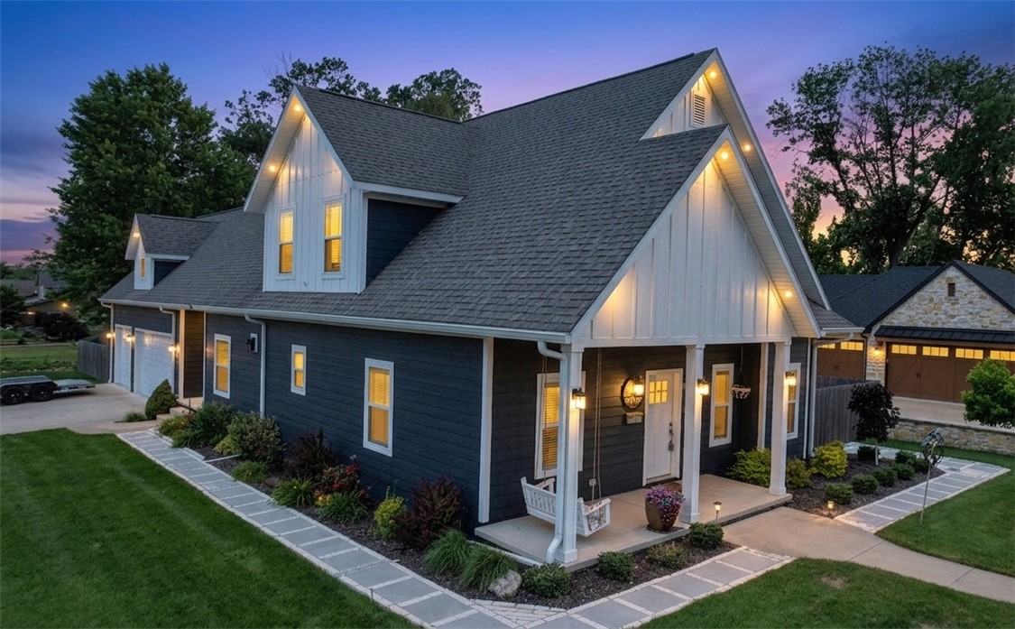 Rare opportunity to own a custom-built Downtown Bentonville residence just blocks from the Bentonville Square, Crystal Bridges, The Momentary, Walmart's new Home Office, and world-class biking and walking trails. Built in 2016, this thoughtfully designed home offers approximately 3,247 sq ft with 4 bedrooms, dedicated office, bonus/media room, and 3 1/2 baths. The open-concept floor plan features soaring ceilings, a stunning floor-to-ceiling stone fireplace, wide plank hardwood floors, custom cabinetry, quartz countertops, oversized island, professional-grade gas range, and abundant natural light throughout. The main-level primary suite offers a spa-inspired bath and walk-in closet, while the spacious mudroom and garage provide exceptional functionality. Enjoy the covered outdoor living areas, beautifully landscaped grounds, and timeless Craftsman architecture on a corner lot in one of Northwest Arkansas' most desirable locations. Experience the perfect blend of luxury, convenience, and Downtown Bentonville living.