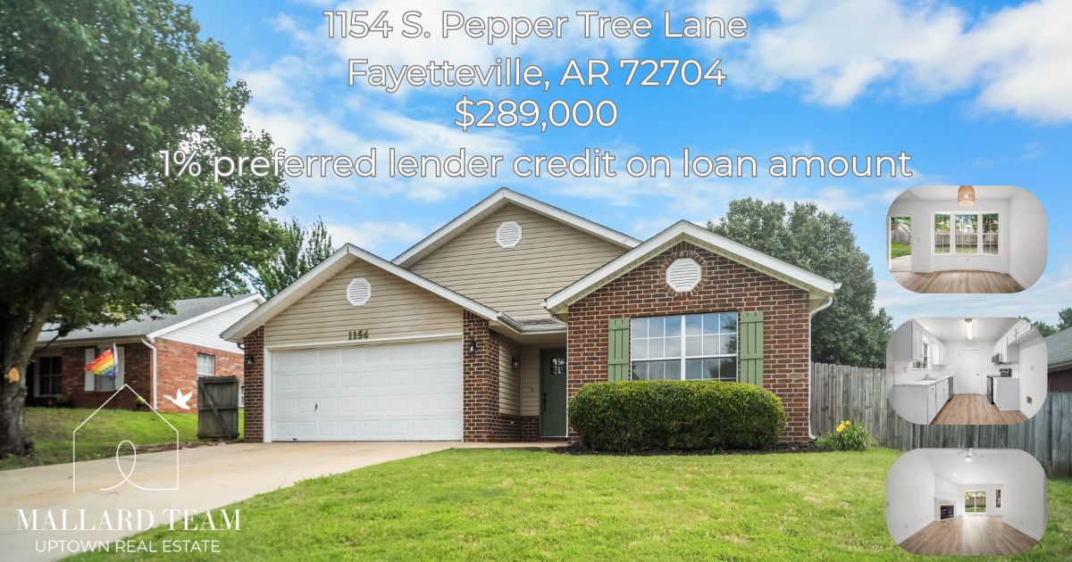 Welcome to 1154 S Pepper Tree Lane, where comfort, convenience, and recent updates come together in a desirable Fayetteville location. This 3 bedroom, 2 bathroom home has been thoughtfully refreshed with new flooring, updated light fixtures, and new appliances, offering a clean and modern feel throughout. The functional floor plan provides comfortable living spaces for everyday life and entertaining alike. Nestled in an established neighborhood, you'll enjoy easy access to the University of Arkansas, shopping, dining, parks, trails, and all the amenities that make Fayetteville such a wonderful place to call home. Whether you're looking for a primary residence, game-day retreat, or investment opportunity, this home offers the perfect blend of location, value, and modern updates. Don't miss your chance to make this Fayetteville gem your own!