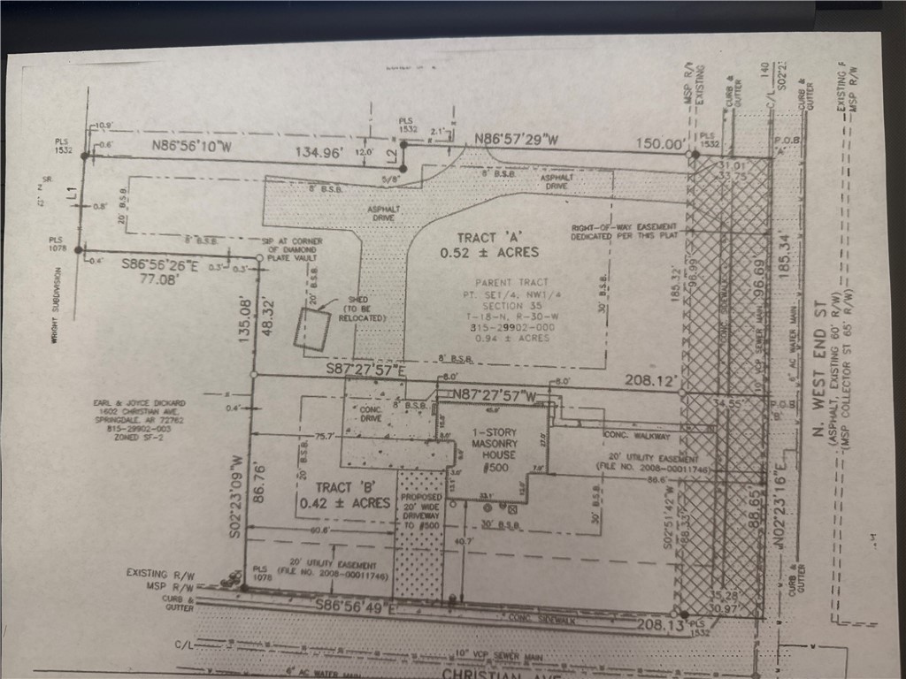 Ideal location for duplexes or three to four family residental townhouses.  Currently under city approval for MF-4 zoning classification.  0.52 +/- acres with room to build 4 townhouses. Property close to all NW Arkansas has to offer, including biking and Razorback Greenway Trail.  Don't miss this opportunity for multi-family space to make your own, great location, property is ready to go.