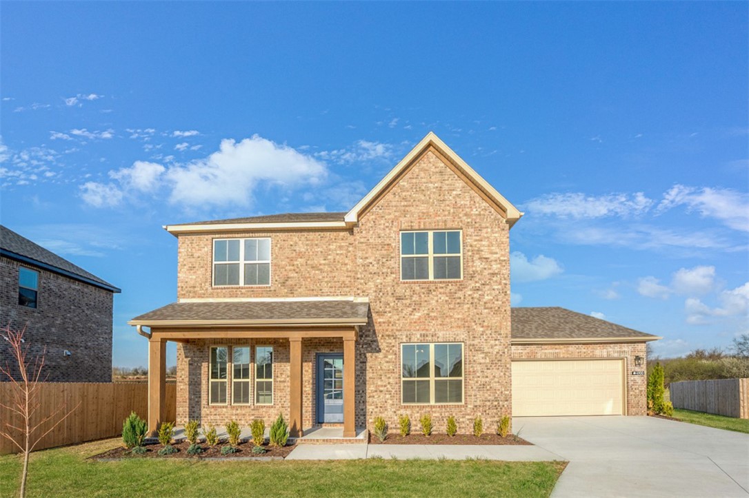 This beautifully designed home features an open-concept layout that seamlessly blends the kitchen, dining, and living areas. The designer kitchen impresses with quartz countertops, a gas cooktop, ceiling-height cabinets, and charming windows beneath the uppers for natural light. A covered patio offers the perfect outdoor retreat—a place to relax and unwind. Stylish, functional, and filled with thoughtful details—this home is a must-see. Located less than 5 miles from XNA National Airport and just minutes from all that Bentonville and Centerton have to offer, this vibrant community combines small-town charm with exceptional convenience. Close to Walmart's New Home Office for those looking to relocate.