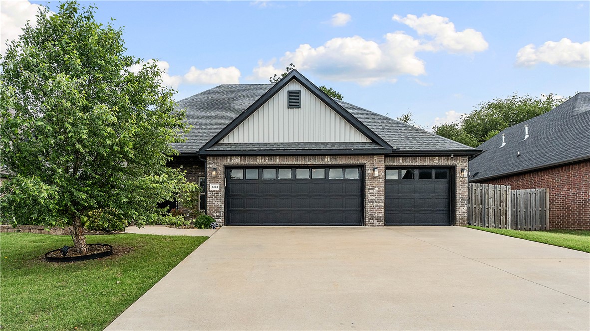 Welcome to this beautifully maintained 3 car garage, great bonus room or another bedroom plus 3 bath, south facing home in the highly desirable Willowbrook Farms community in Bentonville! This open concept home features soaring ceilings, elegant finishes, and spacious living areas perfect for everyday living and entertaining. The kitchen offers custom cabinetry, stainless steel appliances, and a large island flowing into the living and dining spaces. The private primary suite includes a spa like bath, walk-in tile shower, and generous closet space with laundry access. Enjoy a great private backyard with a covered patio, lush green space and a private back yard, and beautiful sunset views. Community amenities include a pool and dog park. Conveniently located near top rated Bentonville schools, Walmart HQ, Walmart Distribution Center, XNA Airport, and Creekside Park. In close proximity to trails, shopping, dining, and more!